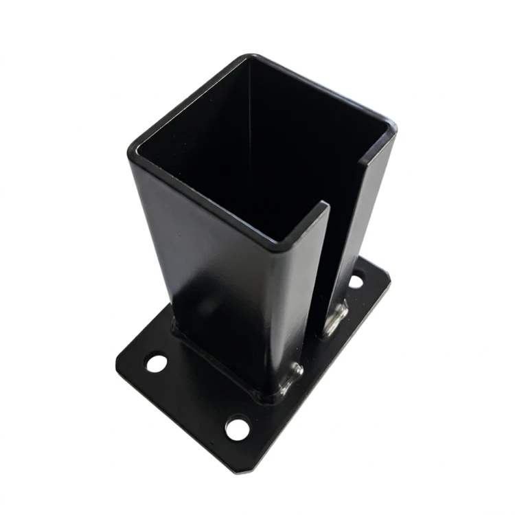 Base para poste de vedação 80x80 mm 8 mm preto 000-786 (4)