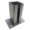 Base para poste de vedação 80x80 mm 8 mm galvanizado 000-785 (2)