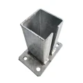 Base para poste de vedação 80x80 mm 8 mm galvanizado 000-785 (4)
