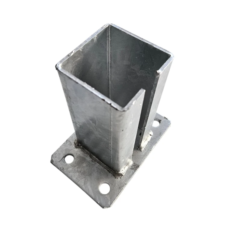 Base para poste de vedação 80x80 mm 8 mm galvanizado 000-785 (4)