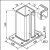 Base para poste de vedação 80x80 mm 8 mm galvanizado 000-785 (5)