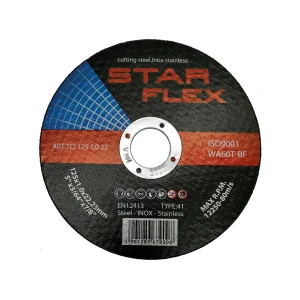 Star Flex – disco de corte para aço e INOX 125×1,0 mm WA60T-BF tipo 41