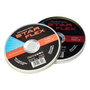 Starflex – conjunto de discos de corte para aço e inox 125×1,0 mm (10 unid.)
