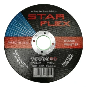 Star Flex – disco de corte para aço e INOX 125×1,6 mm WA46T-BF
