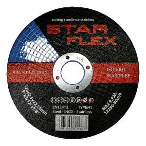 Star Flex – disco de corte para aço e INOX 125 × 2,5 mm (tipo 41)