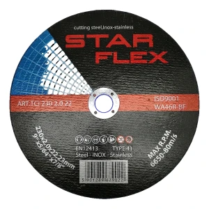 Disco de corte Star Flex para aço e INOX 230×2,0 mm plano Tipo 41