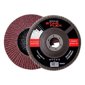 Disco laminar curvado Star Flex T29 125 mm para aço – granulação 60