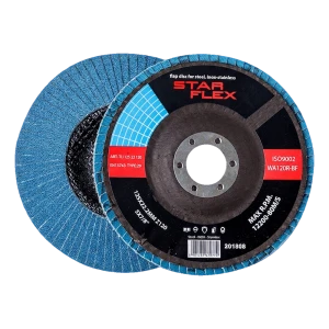 Star Flex – disco de lâminas curvado T29 125 mm de zircónia Z120 INOX