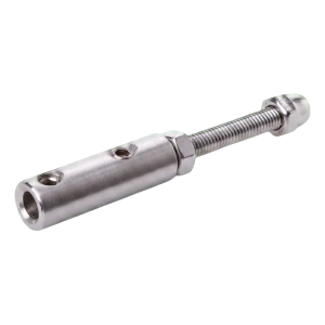 Suporte para cabo ⌀ 4–6 mm para balaustrada – fixação à superfície, aço inoxidável AISI 304, acetinado