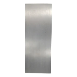 Tampa lateral de alumínio Kozza para perfil de balaustrada de vidro U – acetinado 121×45 mm