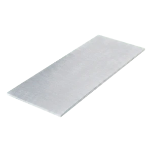 Tampão lateral plano Kozza para perfil em U de guarda-corpo totalmente em vidro 124×50 mm AISI 304 acetinado