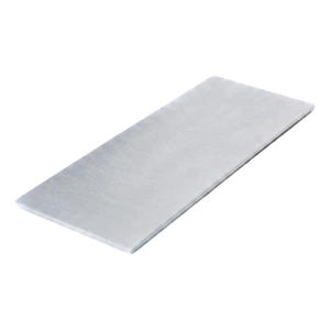 Kozza – tampa lateral plana para perfil U de balaustrada de vidro integral 124×50 mm cetim