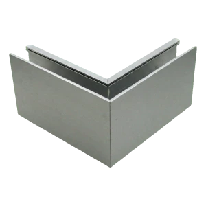 PSG Perfil U de canto externo para guardas completamente envidraçadas 200×120×45 mm – alumínio cetim