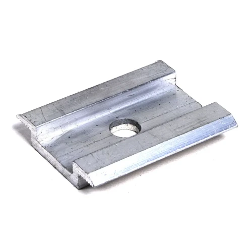 Grampo central H8 furo M8 alumínio 6060 PV-04-03