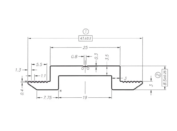 Grampo central H8 furo M8 alumínio 6060 PV-04-03 (1)