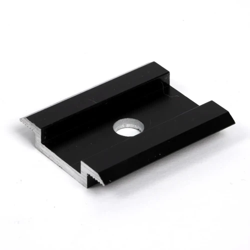 Grampo central H8 furo M8 alumínio 6060 Anodizado PV-04-04