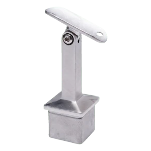 Suporte de corrimão articulado PSG colado 42,4 mm para poste 40x40 mm AISI 304 cetim