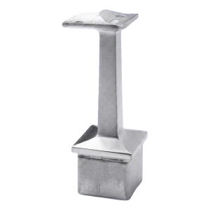 Suporte de corrimão angular 42,4 mm para pilar 40x40 mm – aço inoxidável AISI 304 acetinado