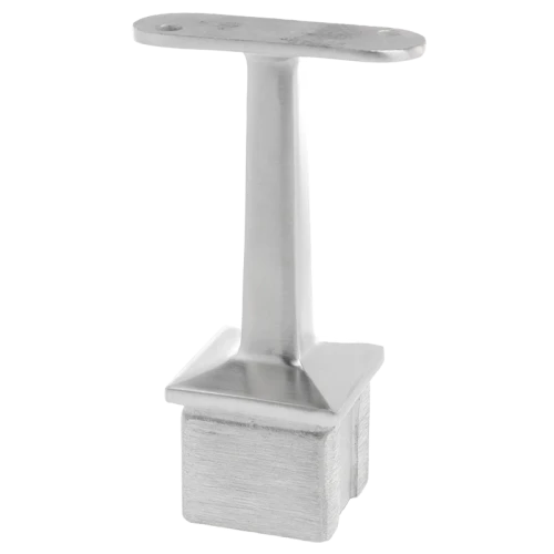 PSG suporte de corrimão plano colado ao poste 40×40 mm – aço inoxidável AISI 304 acetinado 001-051 (1)