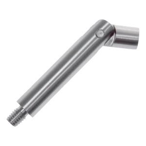 Haste articulada para apoio de corrimão fi 12 × 75 mm – aço inoxidável AISI 304, acetinado