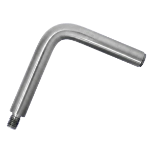 Barra de suporte de corrimão 90° fi 12 mm 75×75 mm – aço inoxidável AISI 304 acetinado