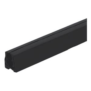 Vedante de borracha para punho sobreposto em vidro 11,5–13,5 mm, 24×24 mm, preto