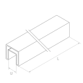 PSG Punho sobreposto em vidro 40x40 mm AISI 304 cetim – 2500 mm 001-082 (2)