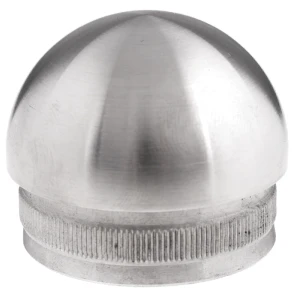 Tampa elipsoidal cravada para tubo de balaustrada 42,4 mm – aço AISI 304 acetinado