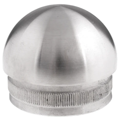 Tampa elipsoidal Kozza para inserir em tubo de balaustrada 42,4 mm – aço AISI 304 acetinado 001-095 (1)