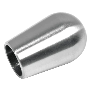 Remate de varão de balaustrada fi 12 mm oval H30 aço inoxidável acetinado