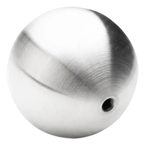 PINOX esfera de balaustrada oca roscada Ø100 mm M10 – aço inoxidável acetinado