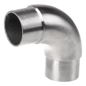 Cotovelo suave para balaustrada colado 90° aço inoxidável AISI 304 – tubo 48,3 mm acetinado