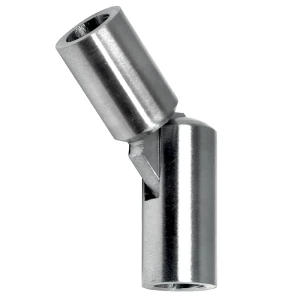 Postal – cotovelo articulado para balaustrada 90°–180° para varão ø 12 mm, AISI 304 cetim