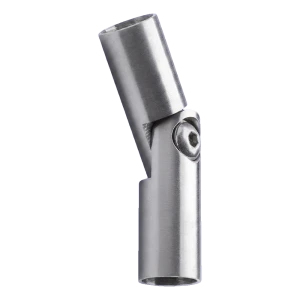 Cotovelo articulado para balaustrada 90°–180° para varão fi 12 mm – aço inoxidável AISI 304 acetinado