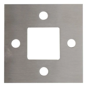 Base de poste de balaustrada para soldadura 100x100 mm – aço inoxidável AISI 304 acetinado, sistema 40x40
