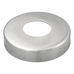 Roseta de cobertura redonda para tubo fi 12 mm – aço inoxidável AISI 304, acetinado, Ø75 mm