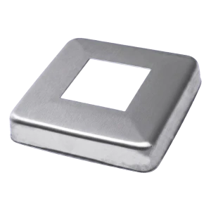 Roseta de mascaramento para balaustrada 90x90 mm para perfil 40x40 – aço inoxidável AISI 304 polido