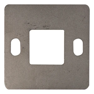 Base de pilar para balaustrada para soldadura 100×100 mm – aço inoxidável AISI 304, sistema 40×40