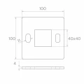 Base de pilar para balaustrada para soldadura 100×100 mm – aço inoxidável AISI 304, sistema 40×40 001-162 (2)