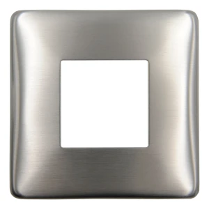 Roseta de cobertura quadrada 90×90 mm para perfil de balaustrada 40×40 – aço AISI 304 acetinado