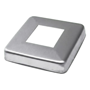 Roseta de mascaramento para perfil 40x40 mm – aço inoxidável AISI 304 acetinado