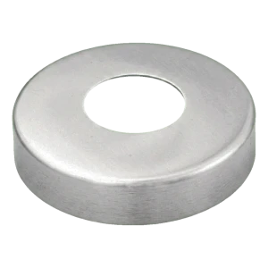 Roseta de mascaramento redonda para balaustrada em inox – tubo Ø42,4 mm, acetinado AISI 304