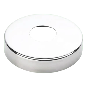 Rosácea de cobertura redonda para tubo Ø42,4 mm – aço inoxidável AISI 304, polido