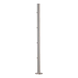 PINOX – poste de balaustrada central não armado fi 42,4 × 881 mm, aço inoxidável acetinado
