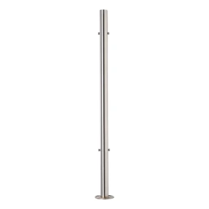 PINOX poste de balaustrada central fi 42,4 mm × 981 mm – aço inoxidável AISI 304, cetim