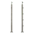PSG Poste de balaustrada central passante ø 42,4 mm AISI 304 – 4 suportes, acetinado 001-204 (1)
