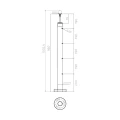 PSG Poste de balaustrada central passante ø 42,4 mm AISI 304 – 4 suportes, acetinado 001-204 (4)