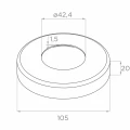 PSG Poste de balaustrada central passante ø 42,4 mm AISI 304 – 4 suportes, acetinado 001-204 (5)