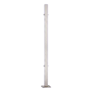 PINOX poste de balaustrada central 40x40 mm h981 mm aço inoxidável acetinado