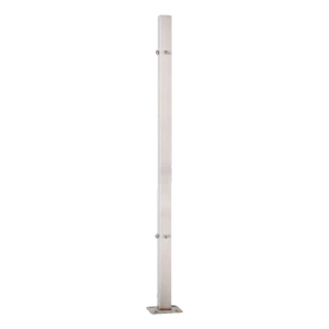 PINOX poste de balaustrada de canto 40x40x981 mm aço inoxidável AISI 304 acetinado
